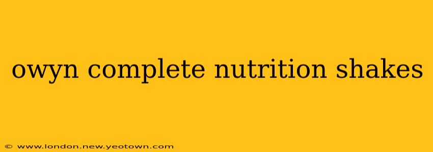 owyn complete nutrition shakes