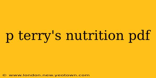 p terry's nutrition pdf