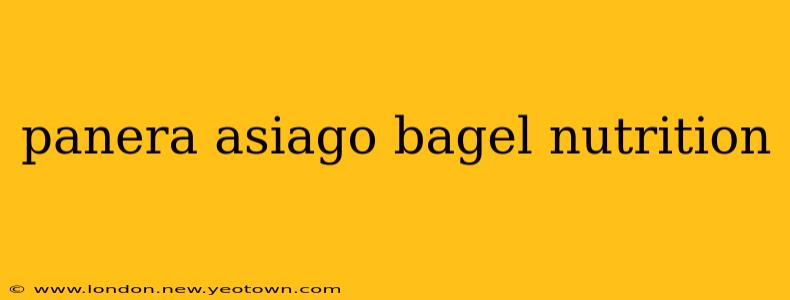 panera asiago bagel nutrition