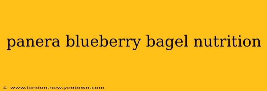 panera blueberry bagel nutrition