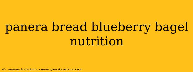 panera bread blueberry bagel nutrition