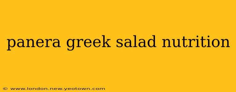 panera greek salad nutrition