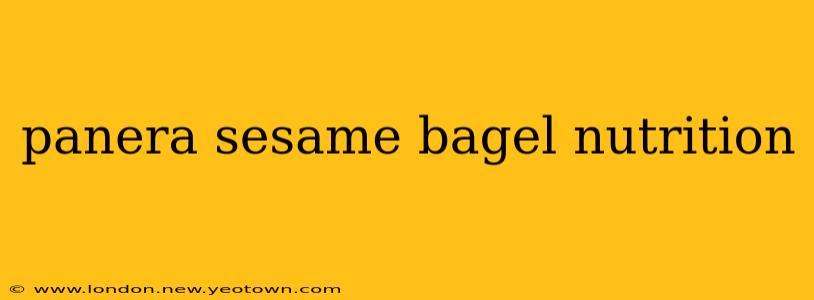 panera sesame bagel nutrition