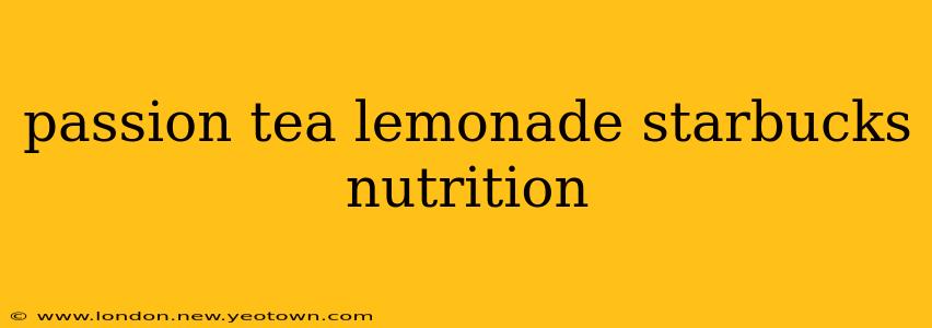 passion tea lemonade starbucks nutrition