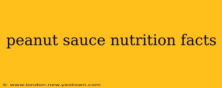 peanut sauce nutrition facts
