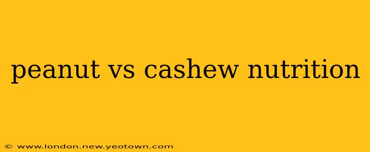 peanut vs cashew nutrition