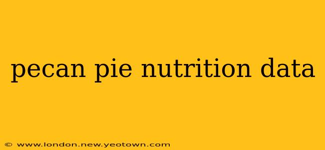 pecan pie nutrition data