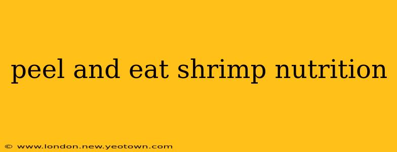 peel and eat shrimp nutrition