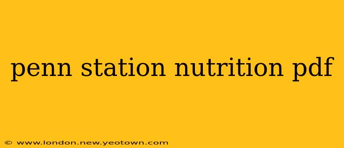 penn station nutrition pdf