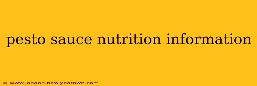 pesto sauce nutrition information