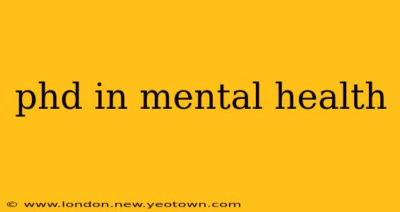 phd in mental health