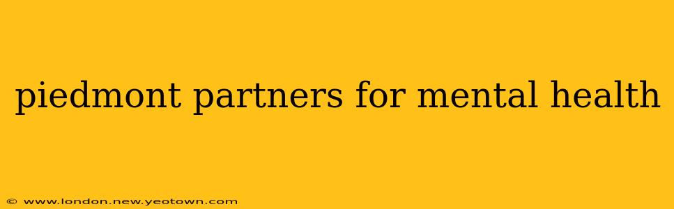 piedmont partners for mental health
