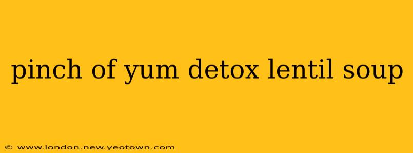 pinch of yum detox lentil soup