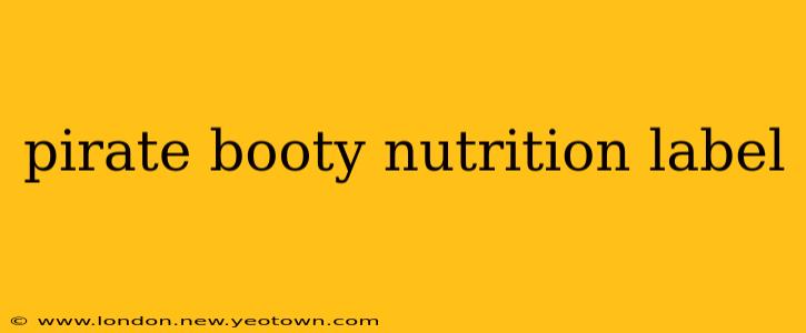 pirate booty nutrition label