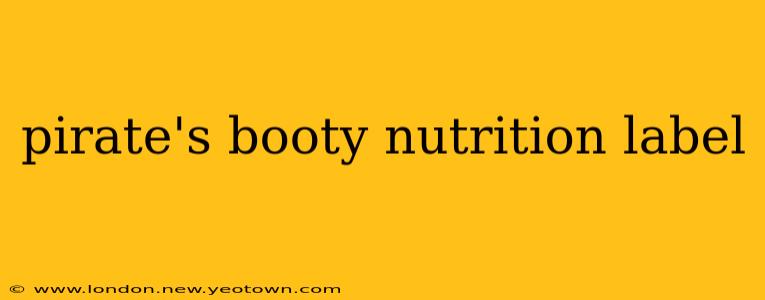 pirate's booty nutrition label