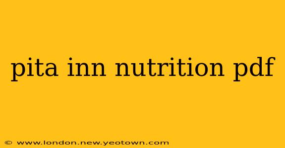 pita inn nutrition pdf