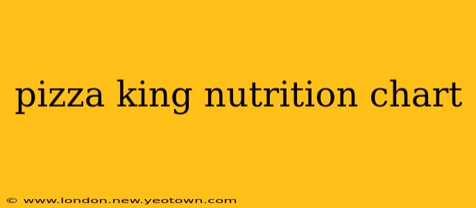 pizza king nutrition chart