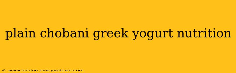 plain chobani greek yogurt nutrition