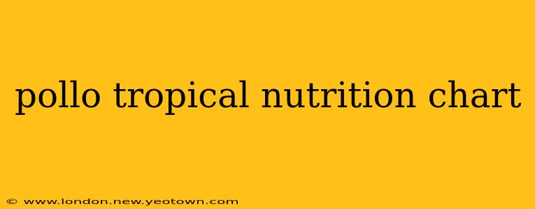 pollo tropical nutrition chart