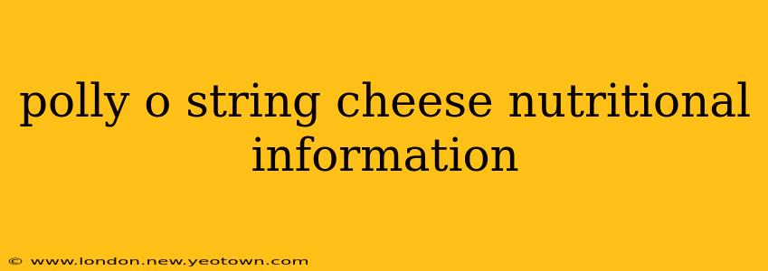polly o string cheese nutritional information
