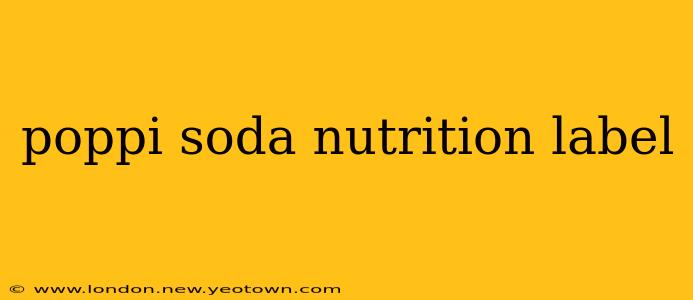 poppi soda nutrition label
