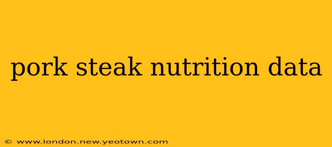 pork steak nutrition data
