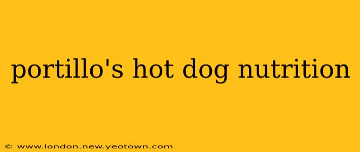 portillo's hot dog nutrition