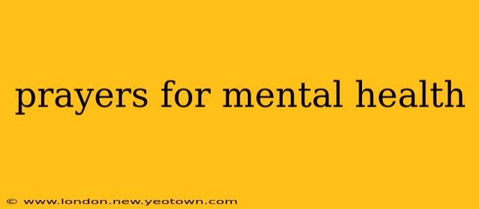 prayers for mental health