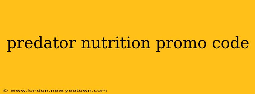 predator nutrition promo code