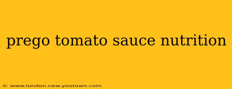 prego tomato sauce nutrition