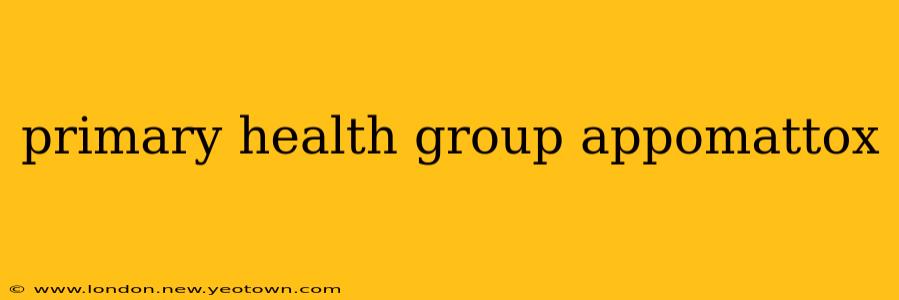 primary health group appomattox