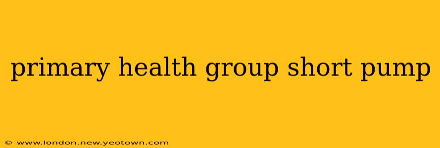 primary health group short pump