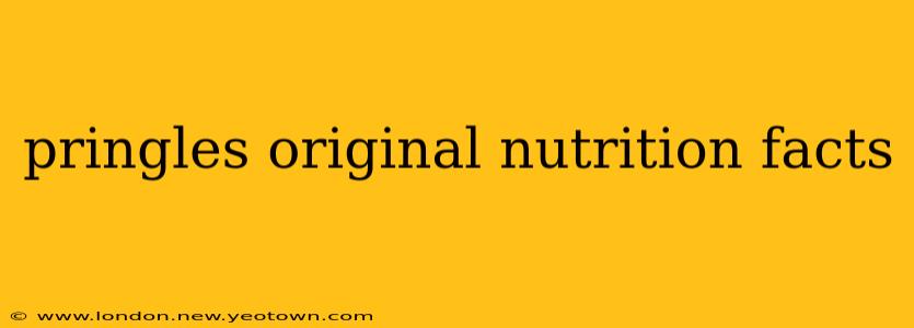 pringles original nutrition facts