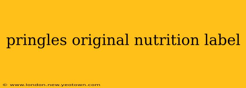 pringles original nutrition label