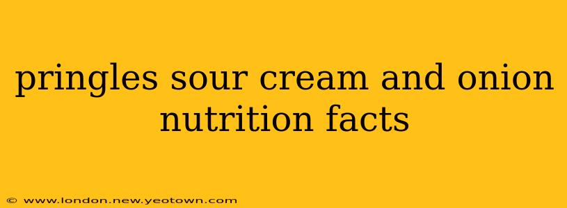 pringles sour cream and onion nutrition facts
