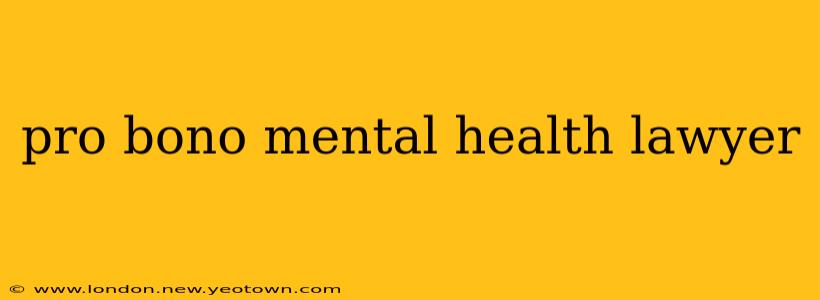 pro bono mental health lawyer