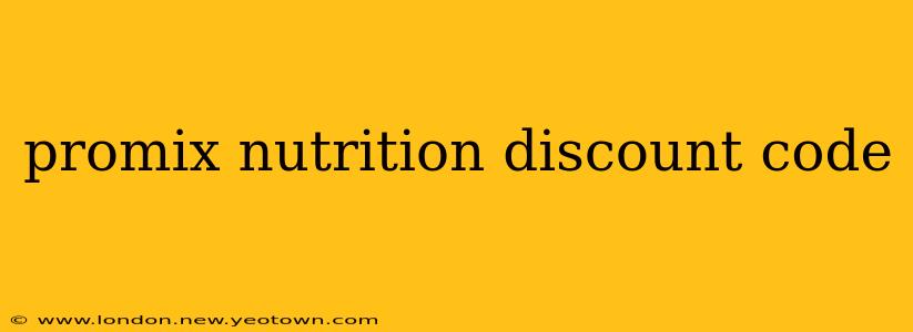 promix nutrition discount code