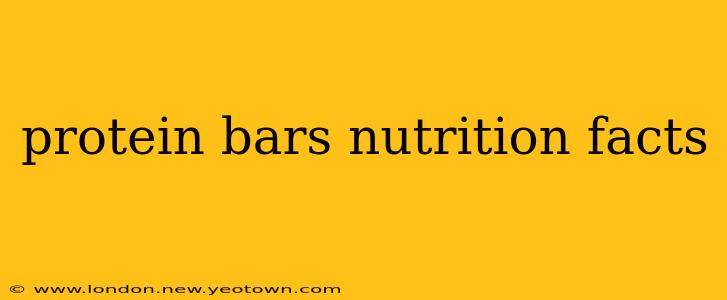 protein bars nutrition facts
