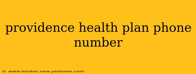 providence health plan phone number