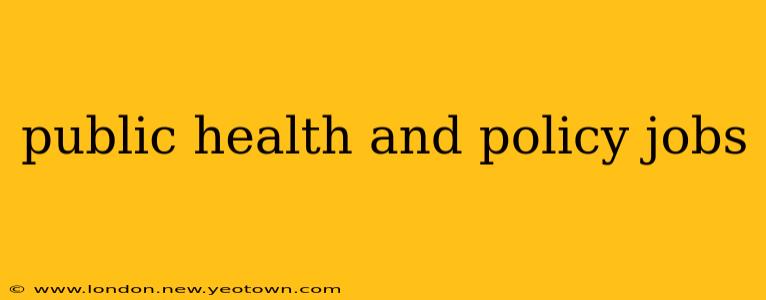 public health and policy jobs