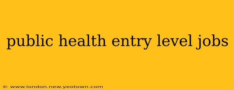 public health entry level jobs