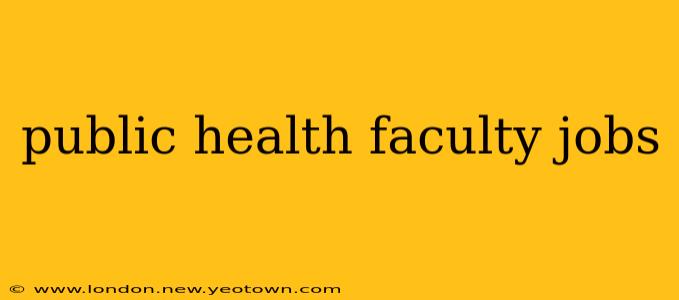 public health faculty jobs