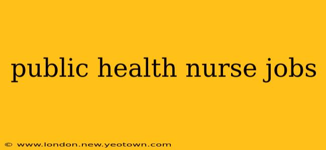 public health nurse jobs