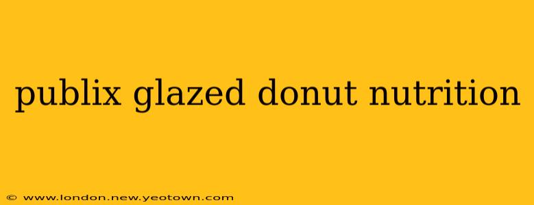 publix glazed donut nutrition