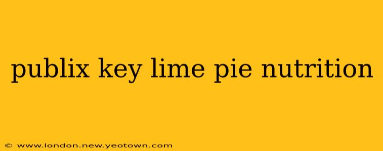 publix key lime pie nutrition
