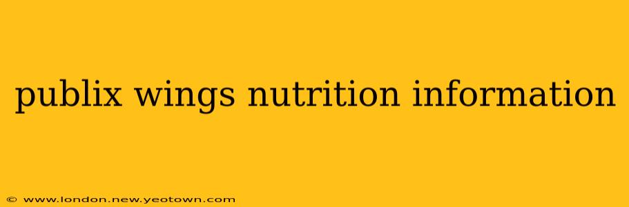 publix wings nutrition information