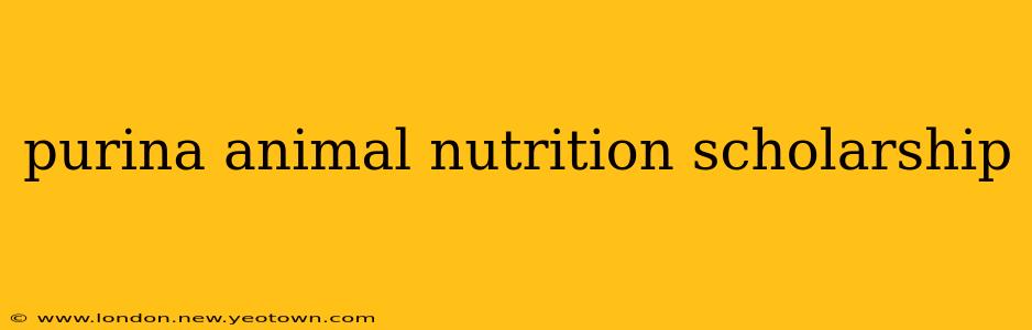 purina animal nutrition scholarship