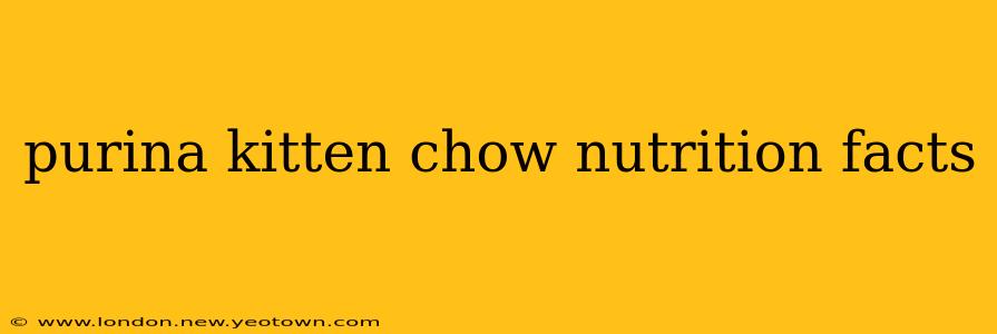 purina kitten chow nutrition facts