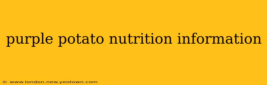 purple potato nutrition information