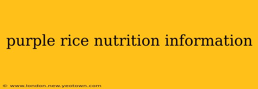 purple rice nutrition information